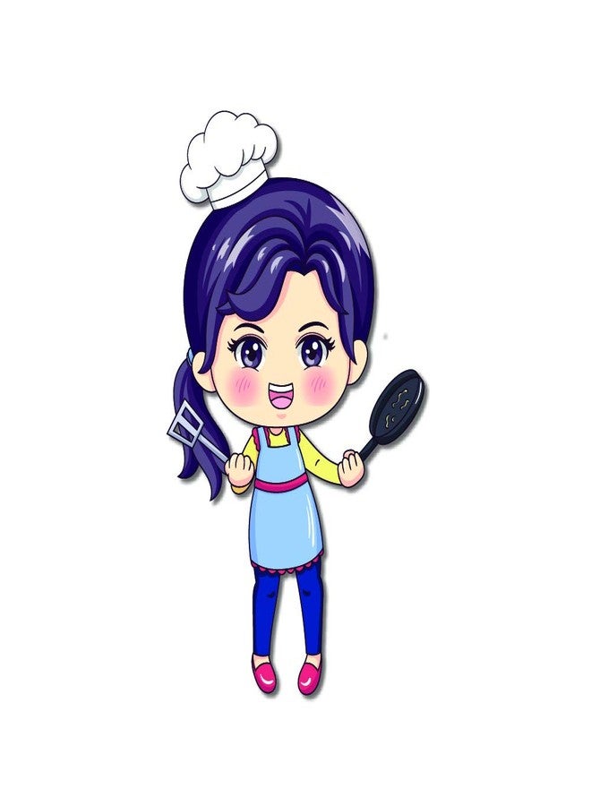 Bhai Please My Kitchen My Rules and Chef (Female) Wooden Fridge Magnet | Kitchen,Bar,Food and Drinks Decorations and Gifts (Pack of 2) (one Piece Each Design) - Image 2